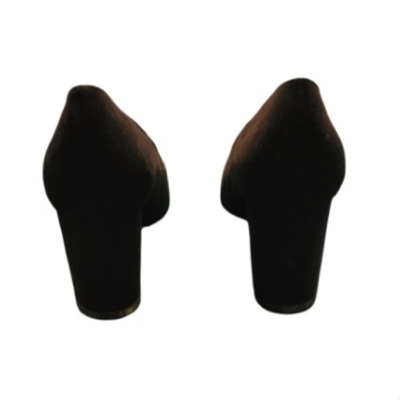 MARC FISHER SUEDE Heels Black With Gold On Heels Size 7.5 - Picture 5 of 10